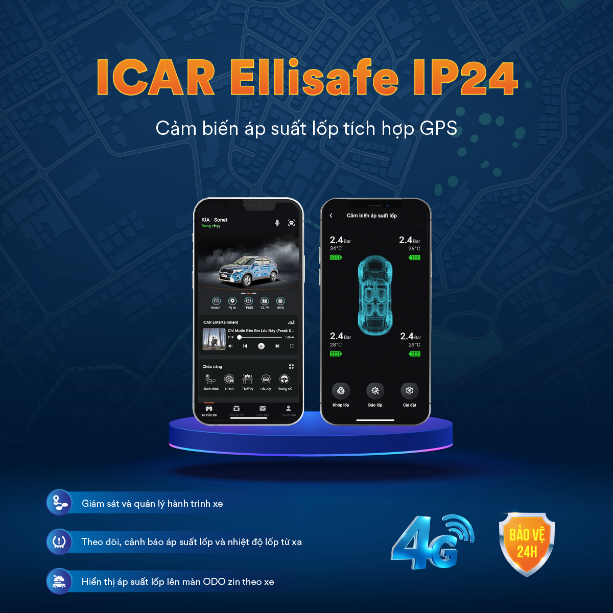 Cảm biến áp suất lốp IP24